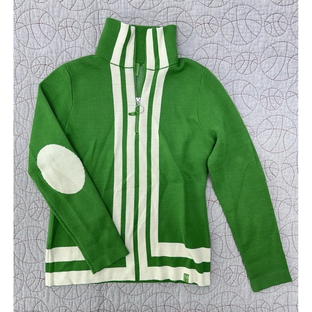 CK Bradley St. Moritz 1/2 Zip Merino Blend Kelly Green Half Zip Sweater / Medium